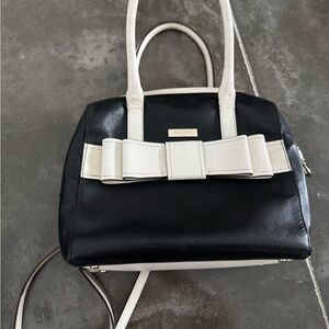 Kate Spade Black and White Bow Satchel